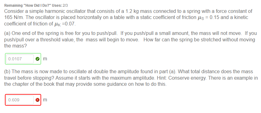 Remaining "How Did I Do ? " Uses: \ ( 2 / 3 \ )