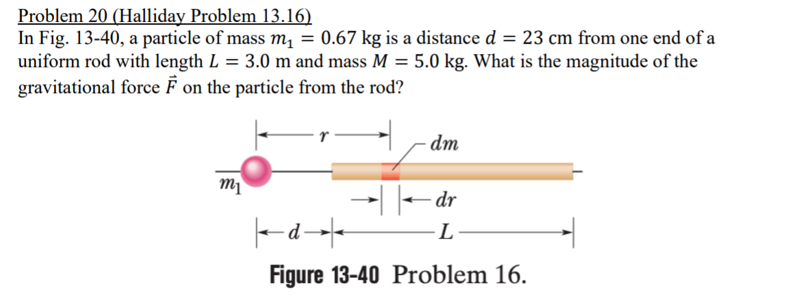 Problem 2 0 ( Halliday Problem 1 3 . 1 6 ) In