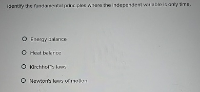 Identify the fundamental principles where the