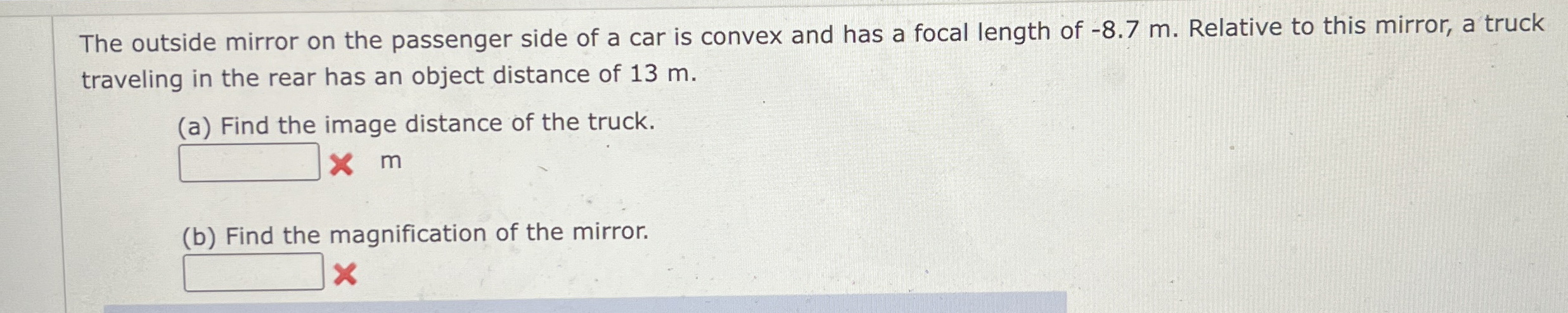 The outside mirror on the passenger side of a car