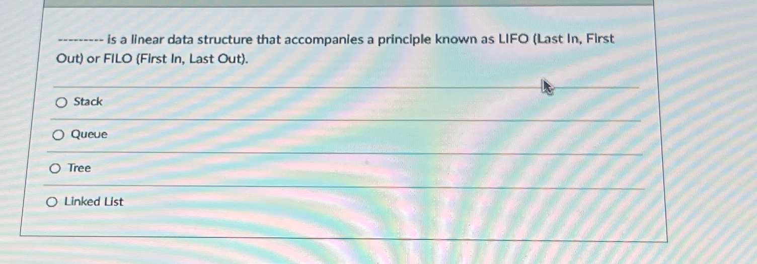 q , is a linear data structure that accompanies a