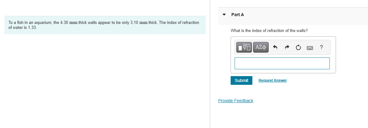 To a fish in an aquarium, the 4 . 3 0 mm thick