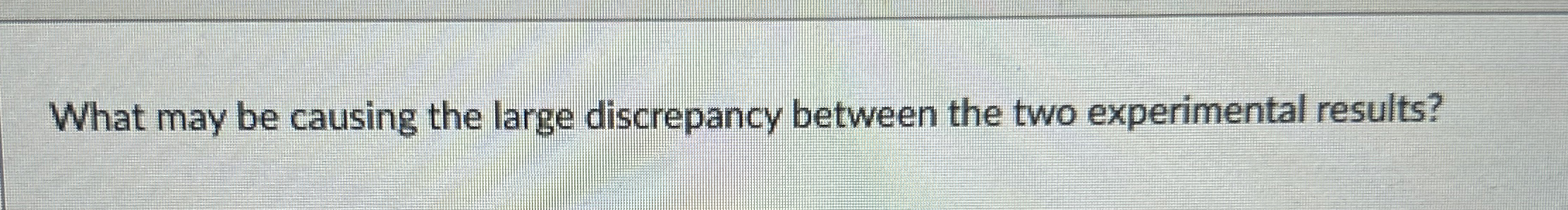 What may be causing the large discrepancy between