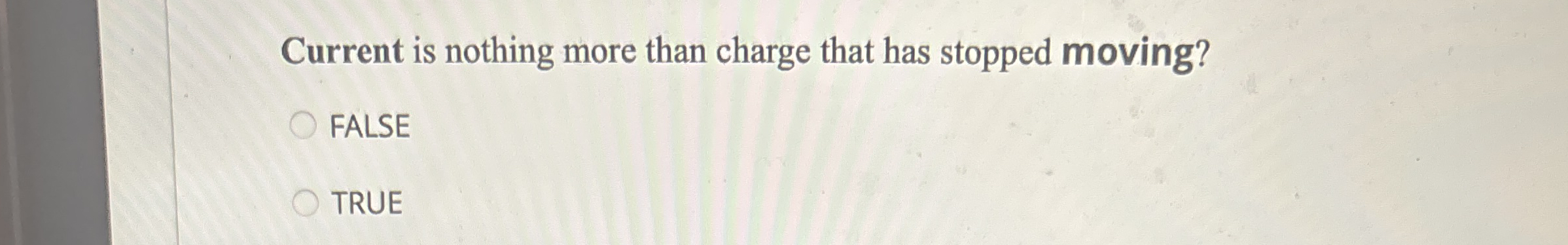Current is nothing more than charge that has