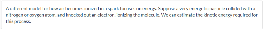 A different model for how air becomes ionized in
