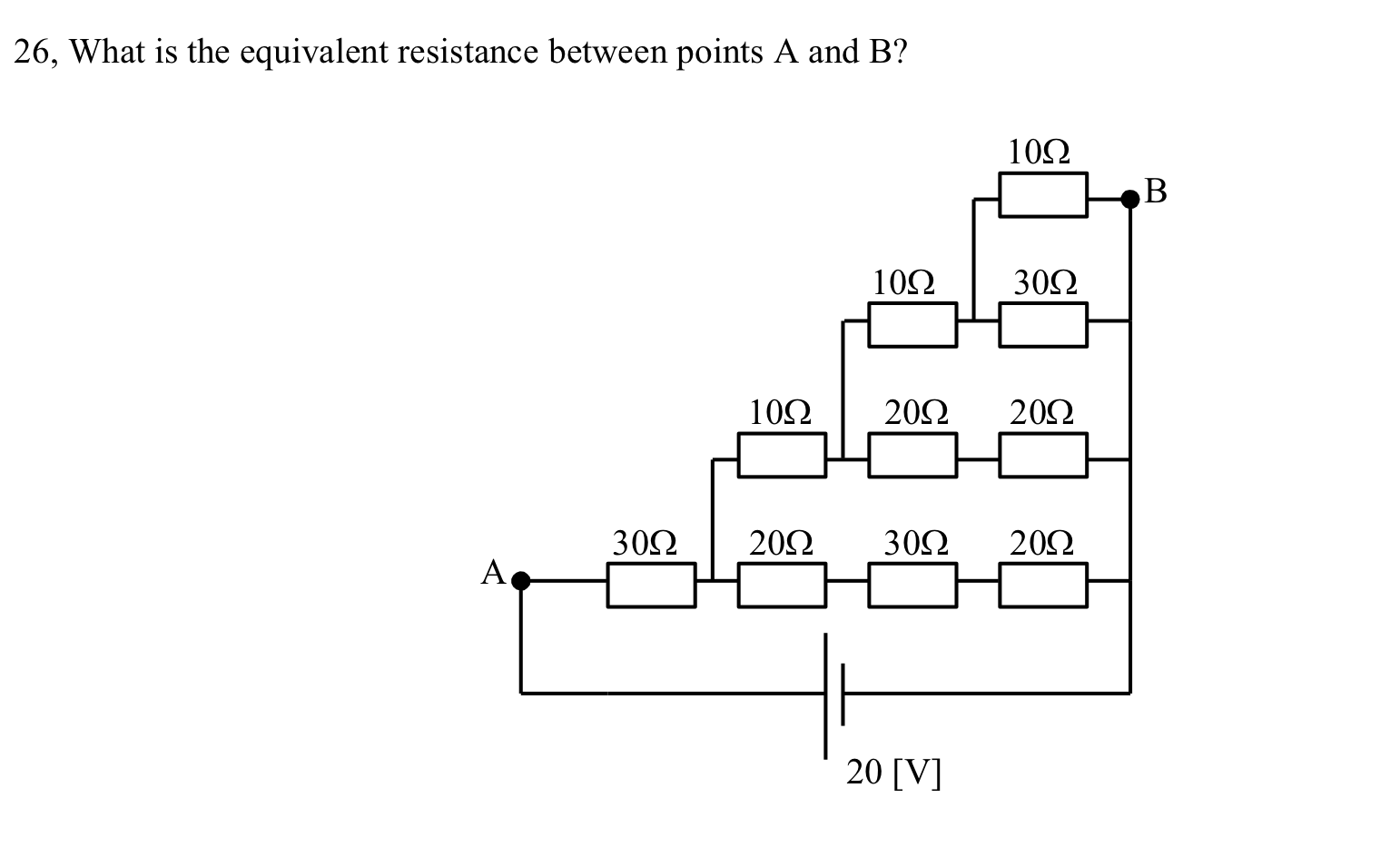 2 6 , What is the equivalent resistance between