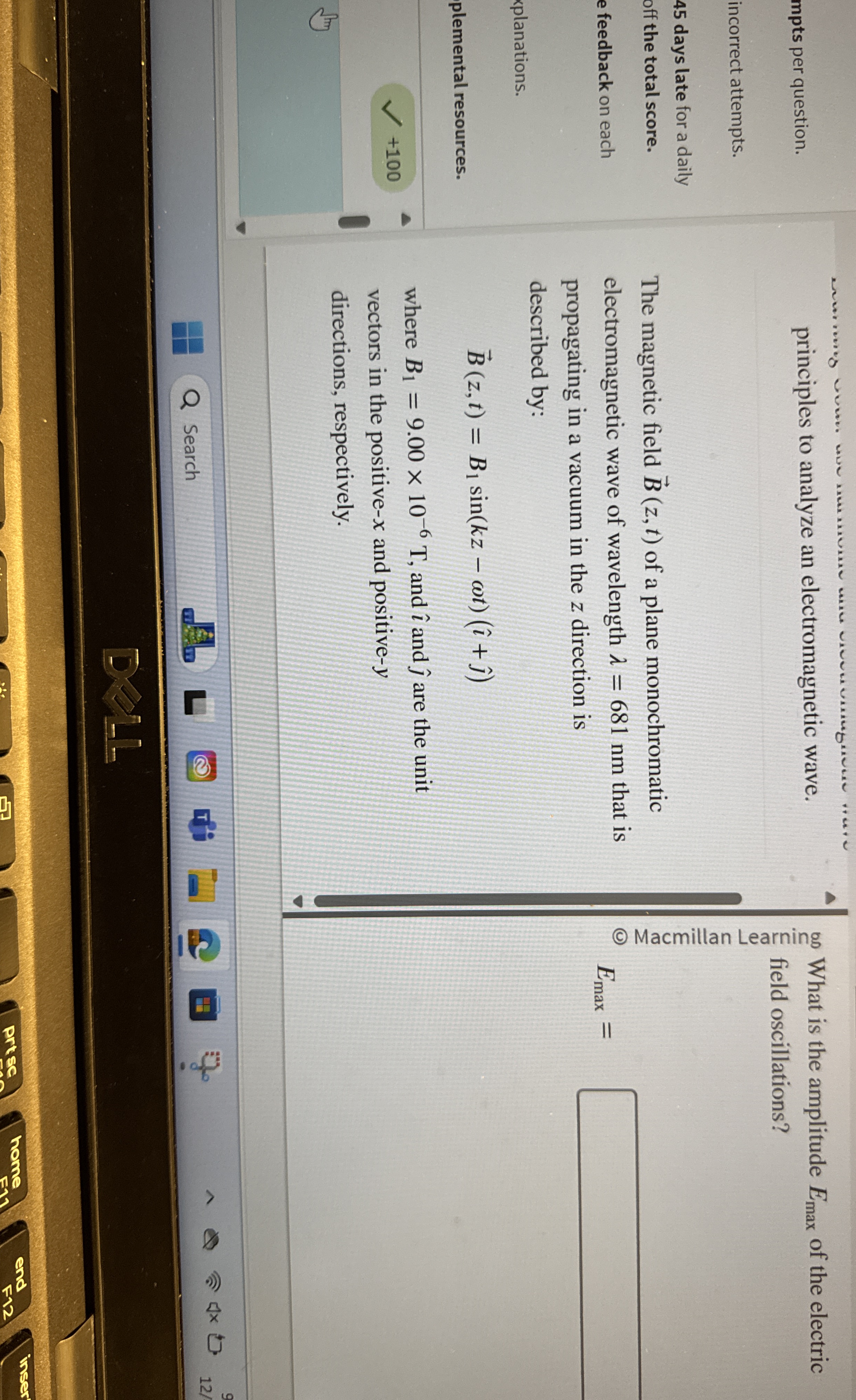 mpts per question. incorrect attempts. 4 5 days