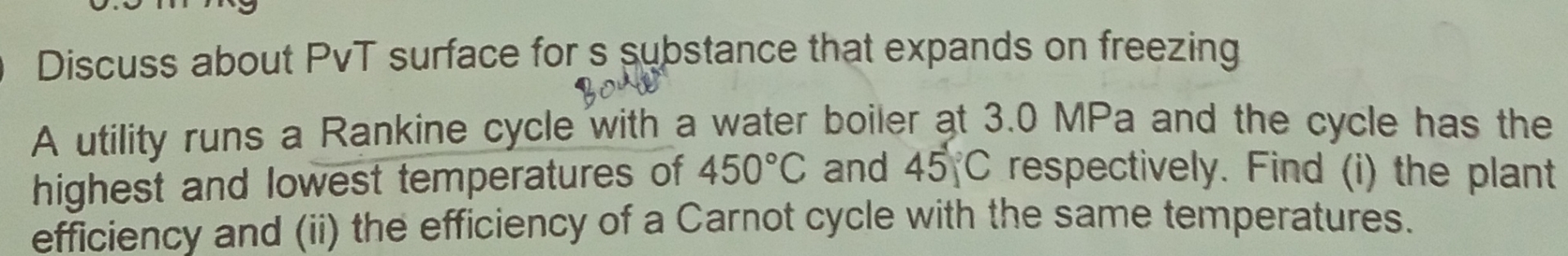 Discuss about PvT surface for s substance that