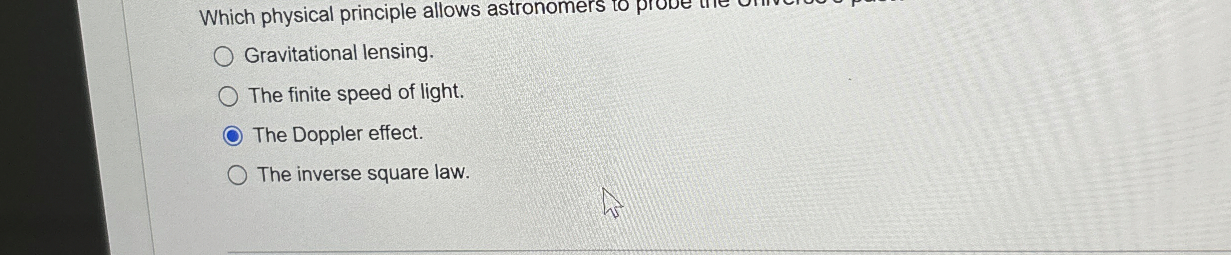 Which physical principle allows astronomers to