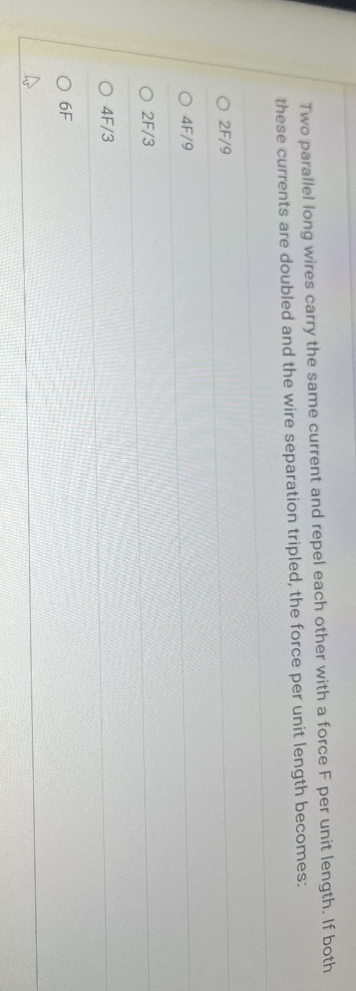 Two parallel long wires carry the same current