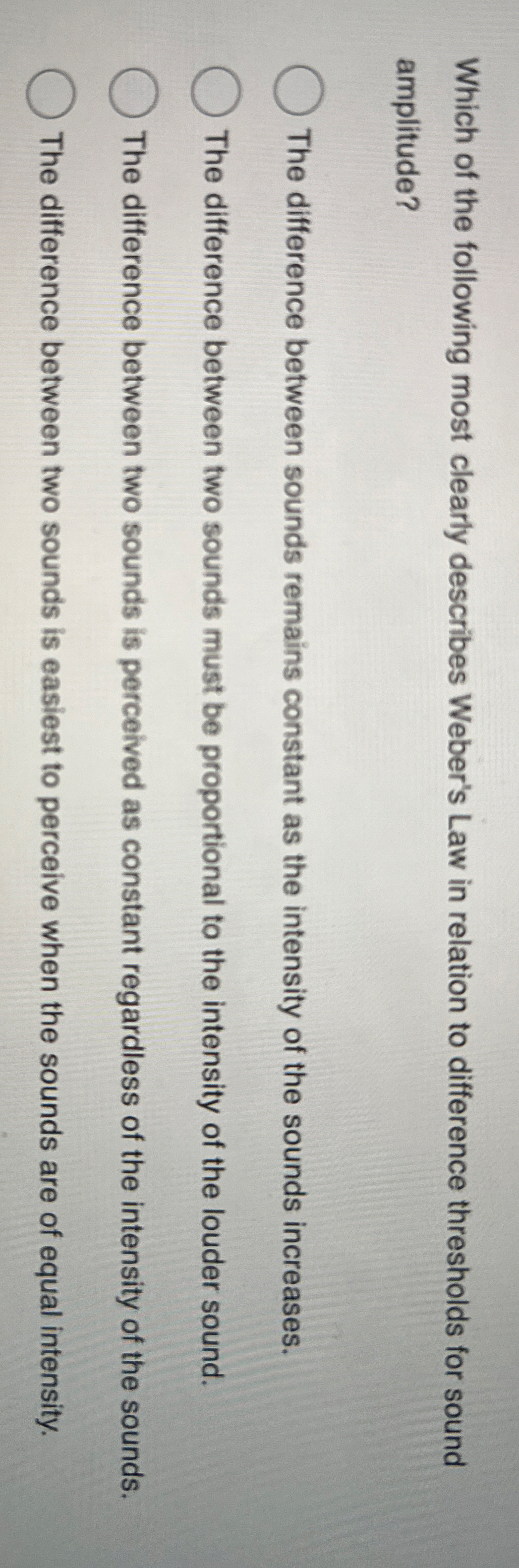 Which of the following most clearly describes