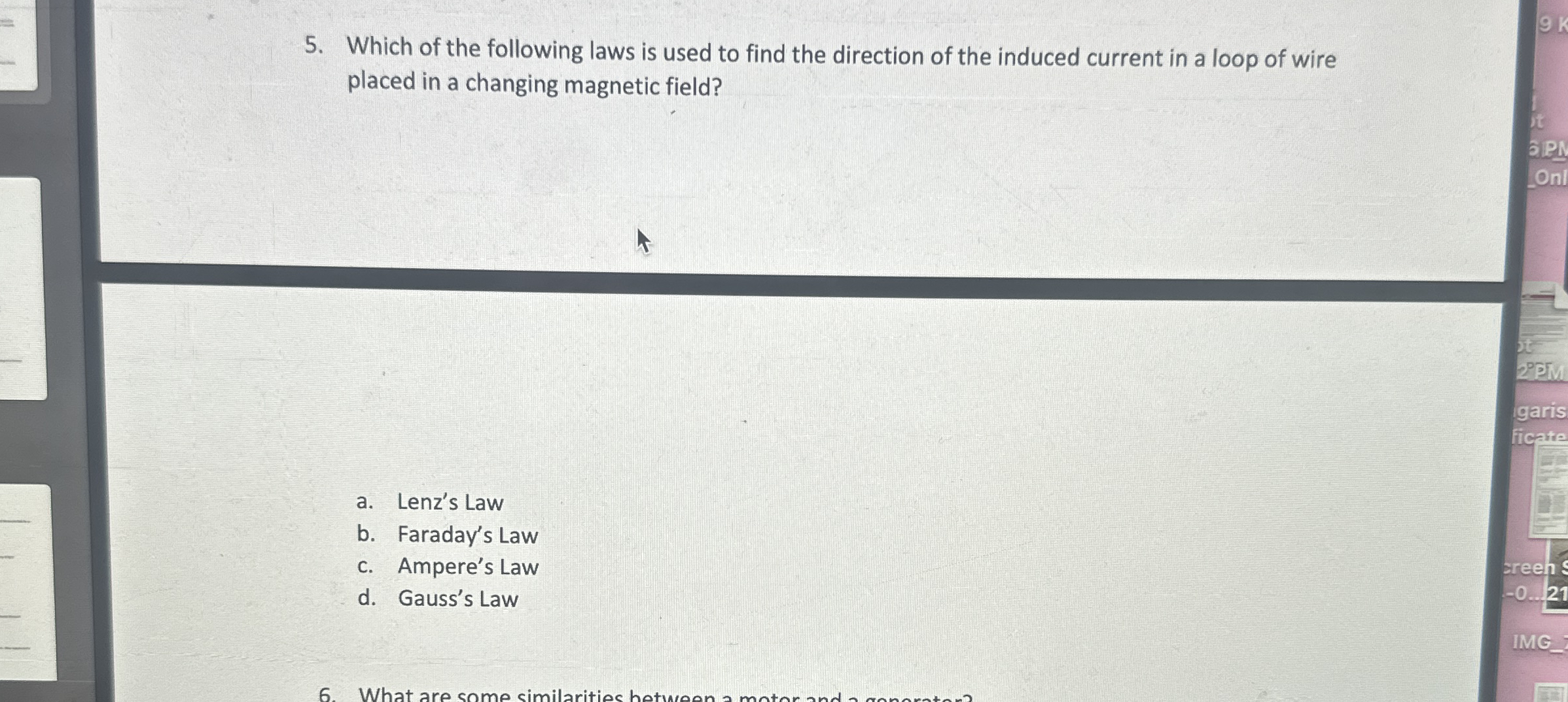 Which of the following laws is used to find the