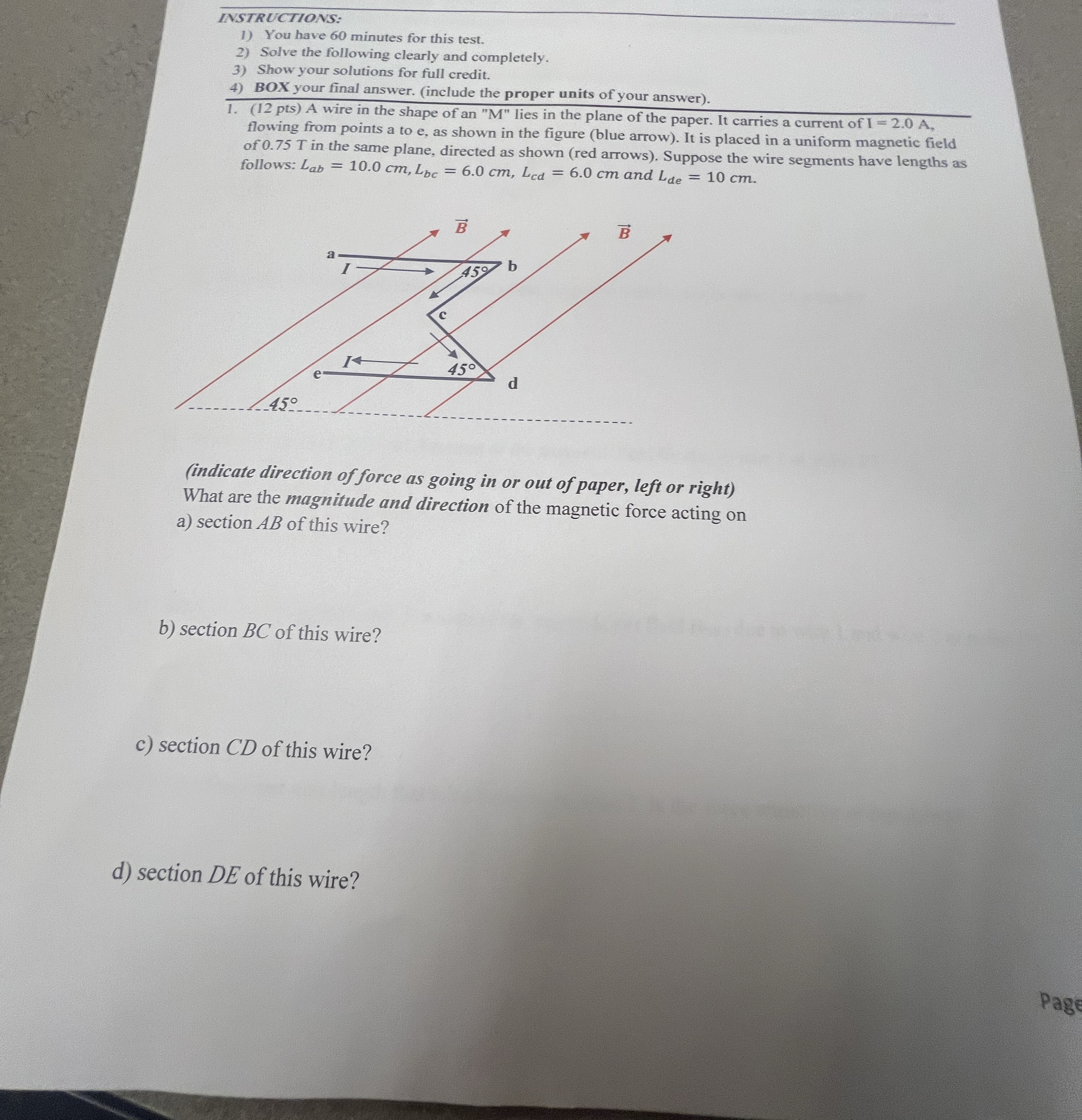 ANSTRUCTIONS: You have 6 0 minutes for this test.