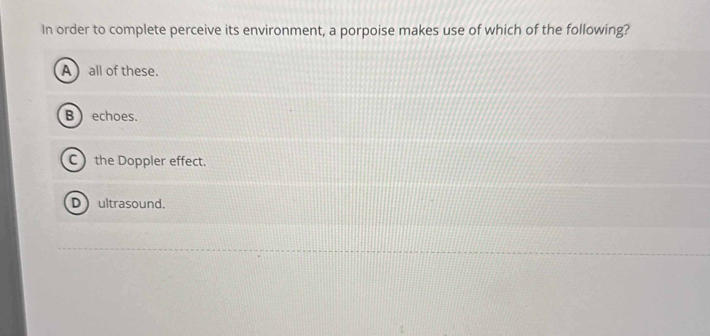 In order to complete perceive its environment, a