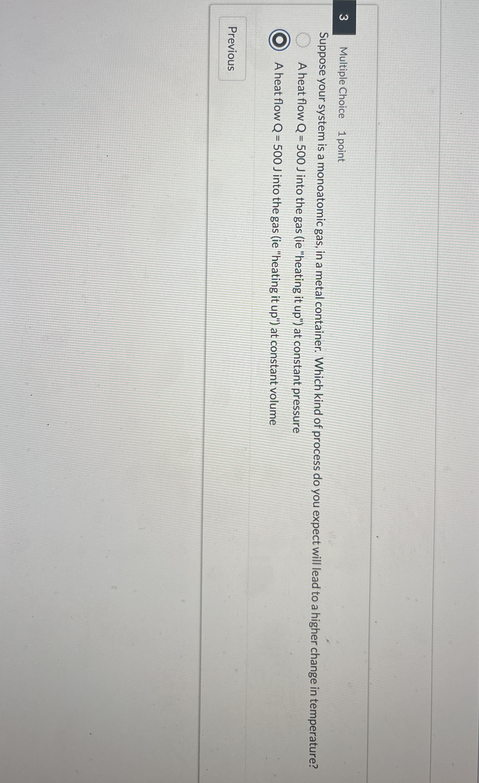 3 Multiple Choice 1 point Suppose your system is