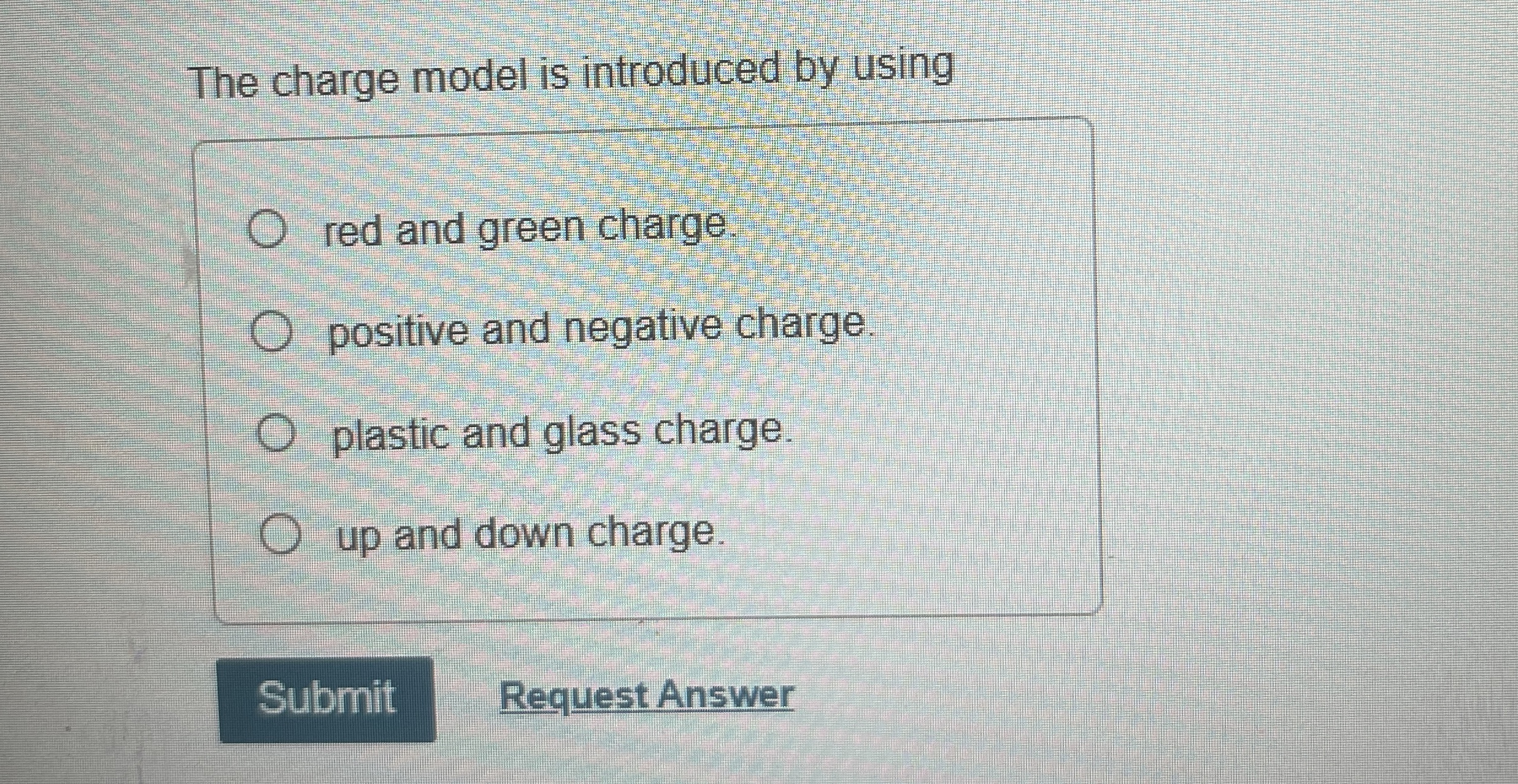 The charge model is introduced by using red and