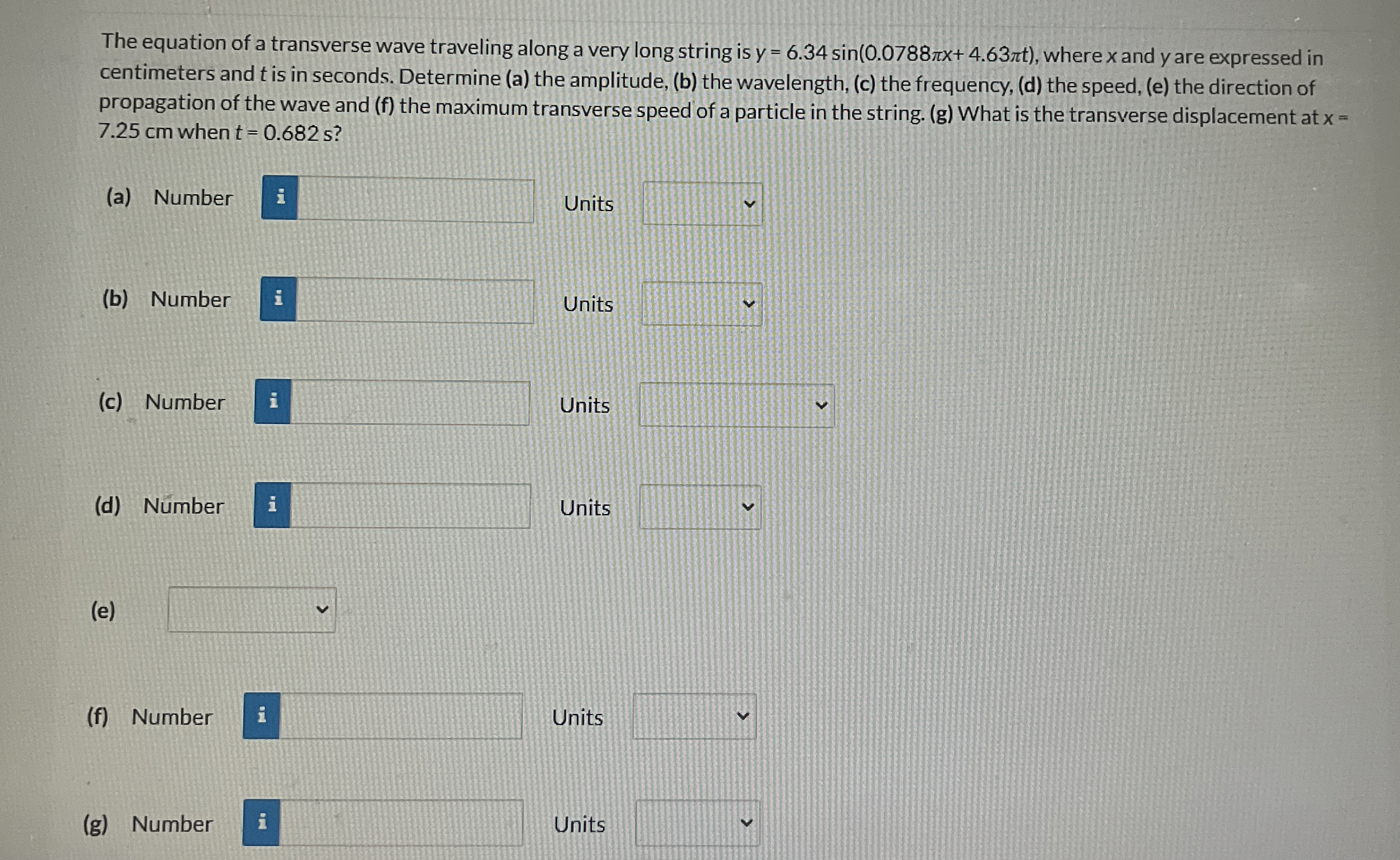The equation of a transverse wave traveling along