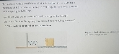 5 A 3 . 0 kg block sliding on a horizontal