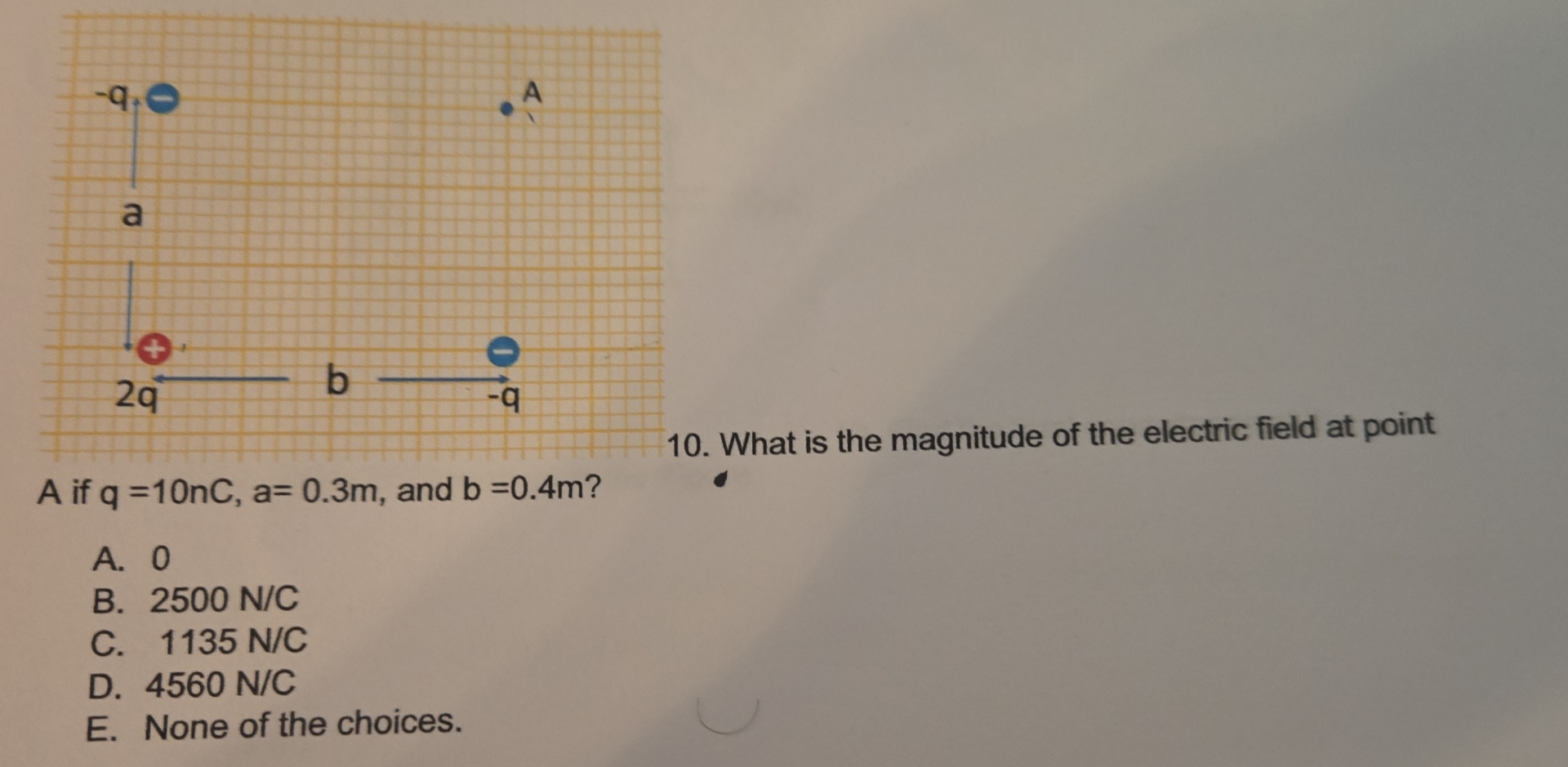 What is the magnitude of the electric field at