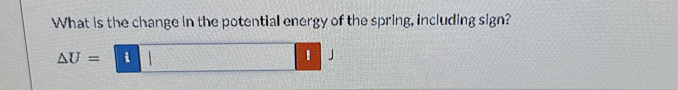 What Is the change In the potential energy of the
