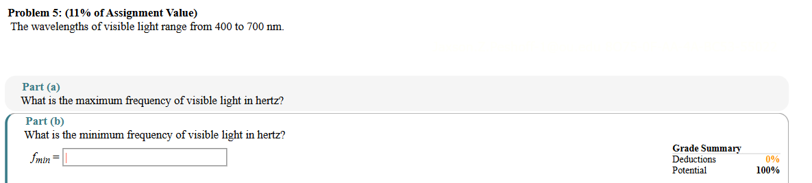 Problem 5 : ( \ ( 1 1 \ % \ ) of Assignment Value