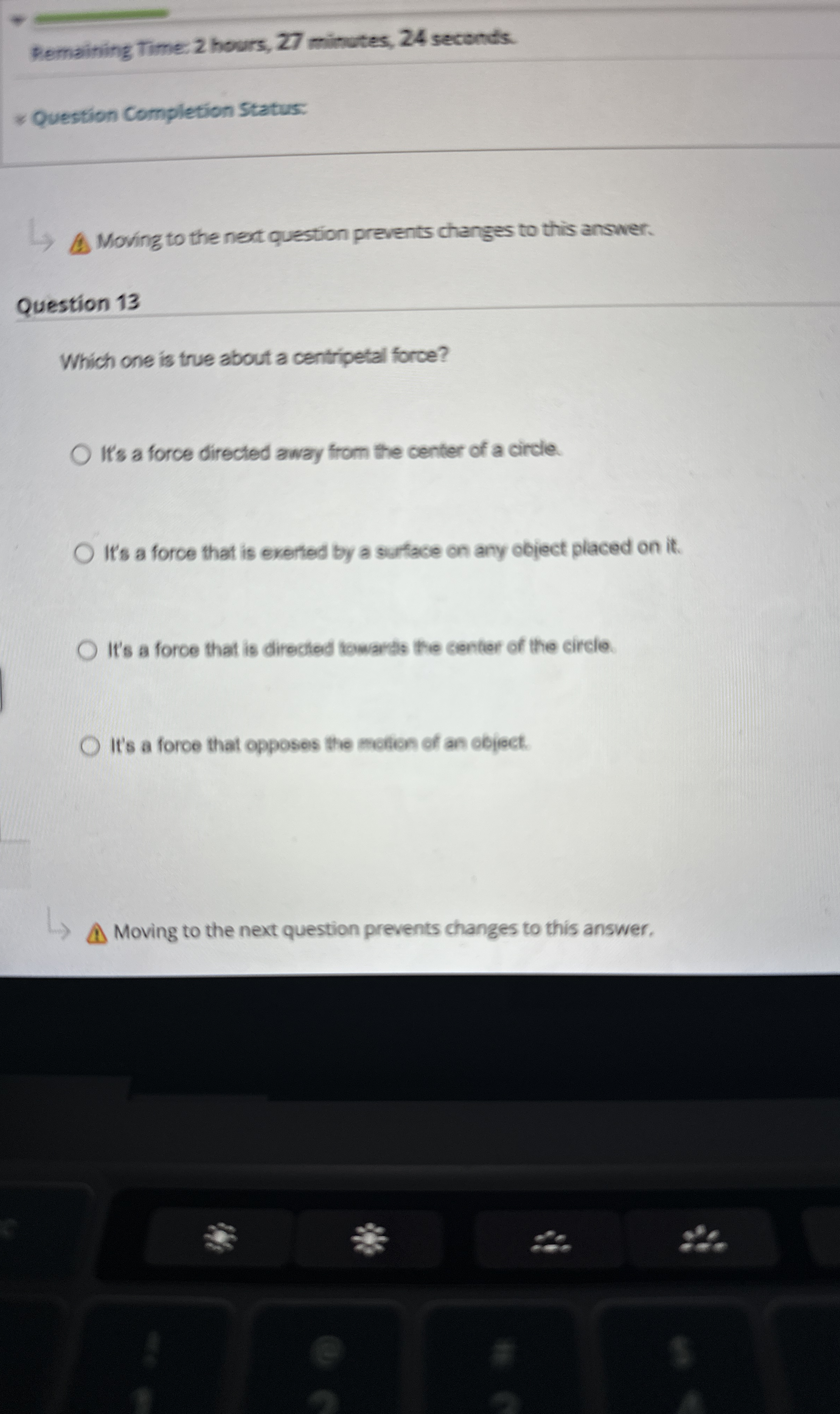 Demaining Time: 2 hours, 2 7 minutes, 2 4
