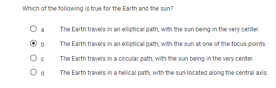 Which of the following is true for the Earth and