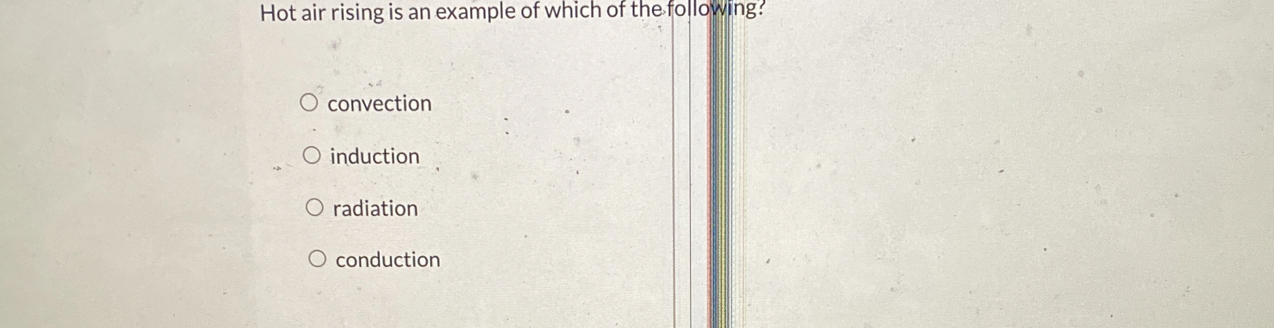 Hot air rising is an example of which of the