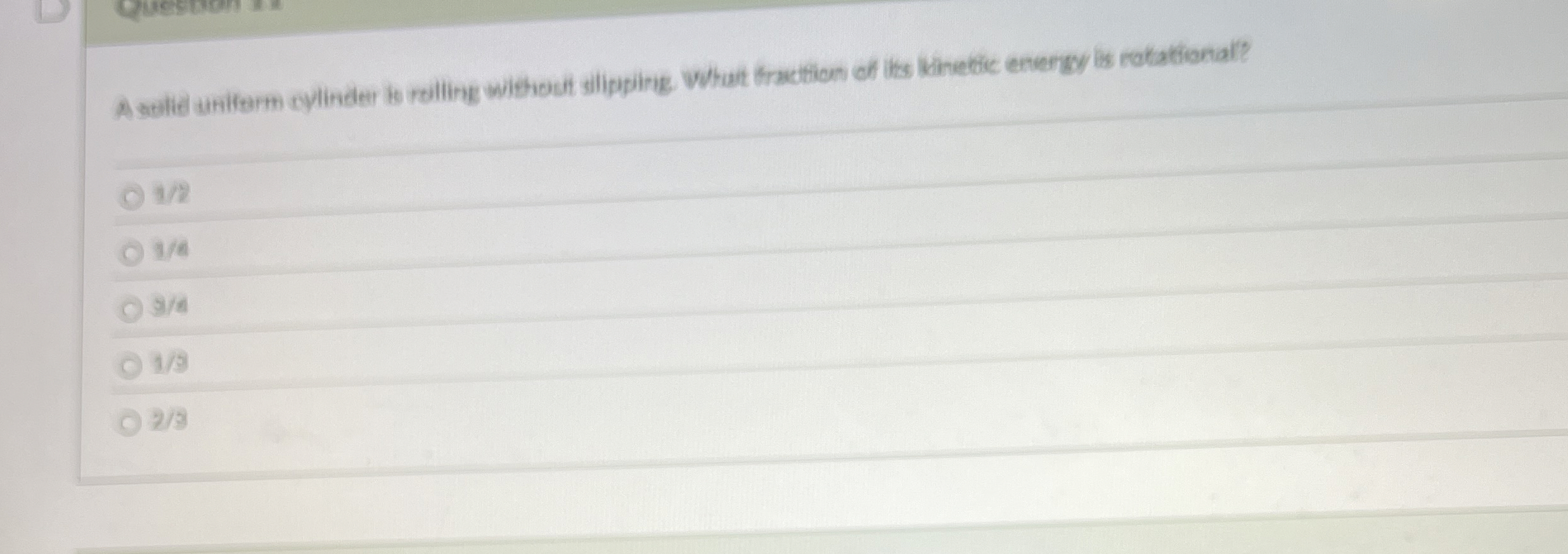 A solie unifarm cylinater is reiling withest