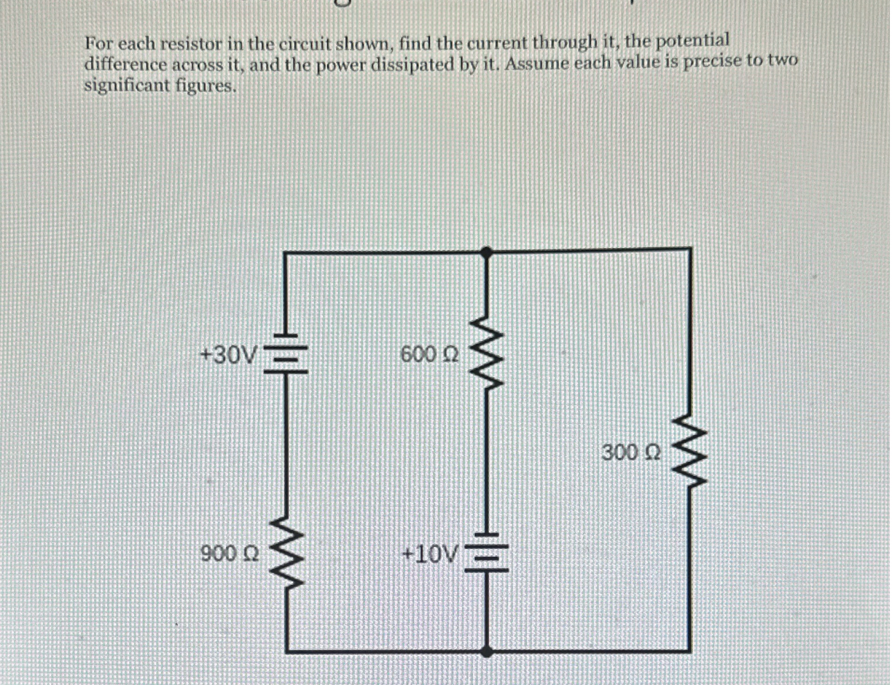 For each resistor in the circuit shown, find the