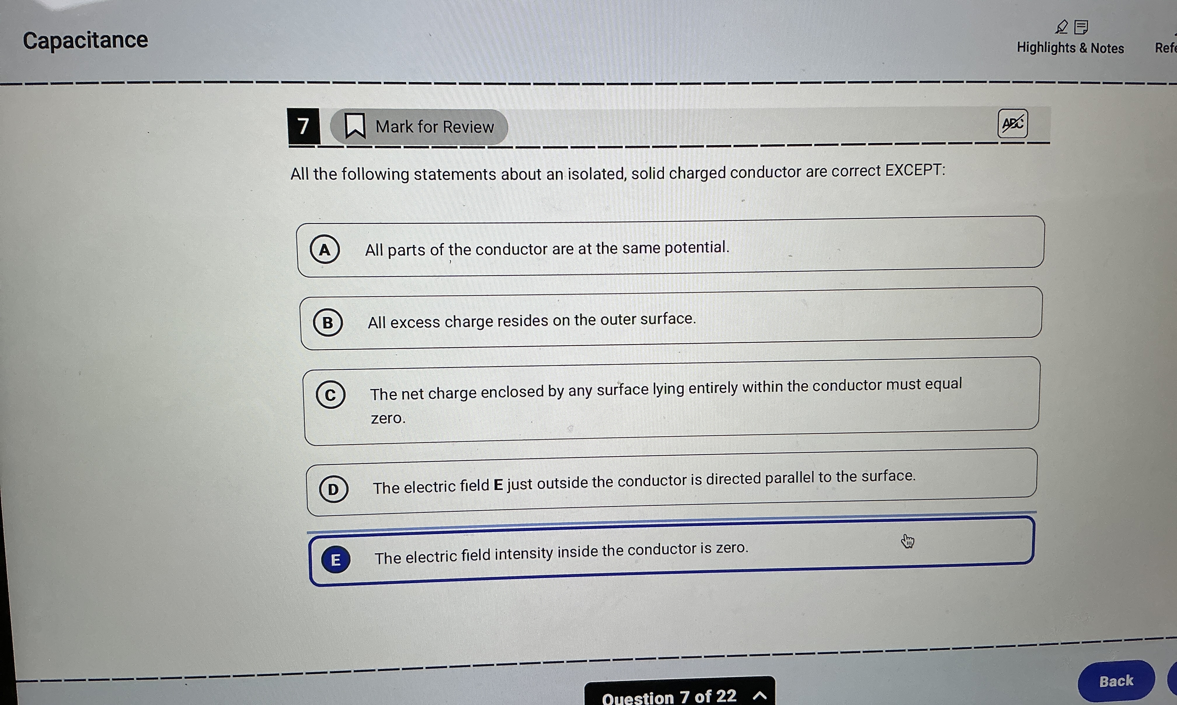 Capacitance Highlights & Notes 7 Mark for Review