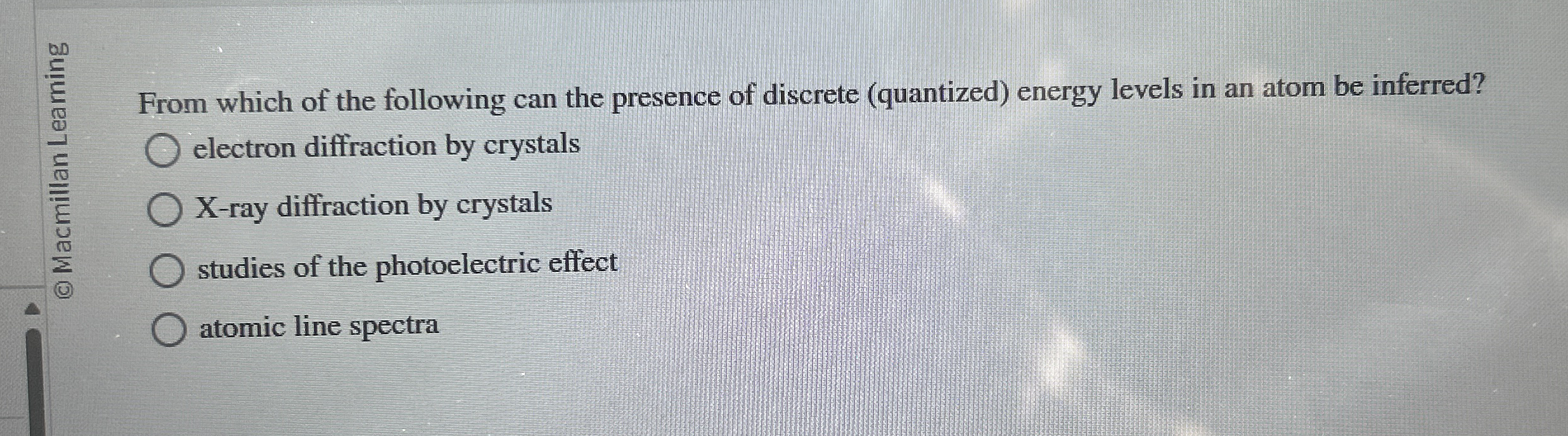 From which of the following can the presence of