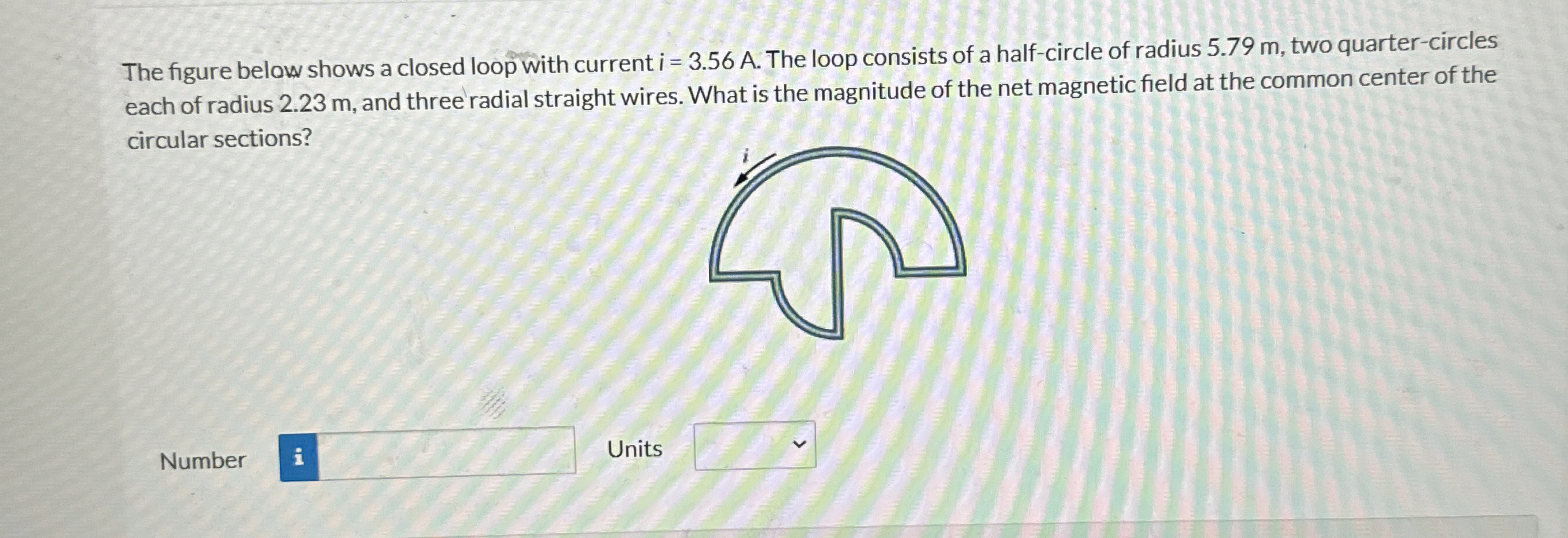 The figure below shows a closed loop with current