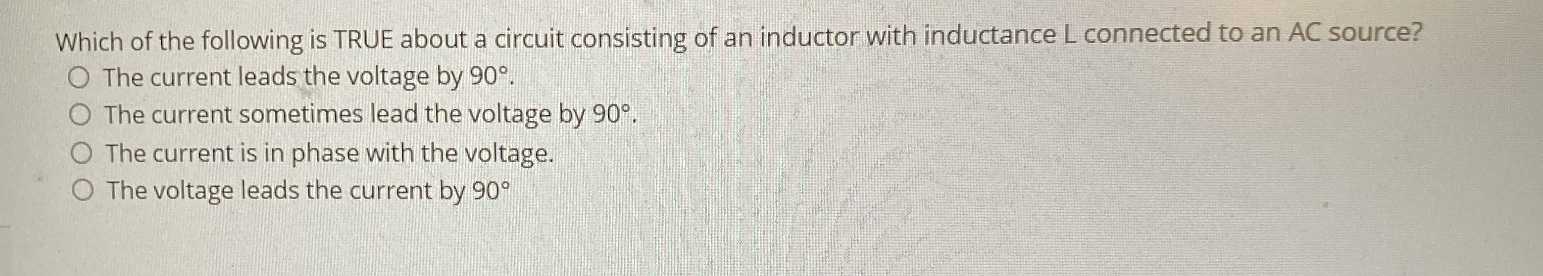 Which of the following is TRUE about a circuit