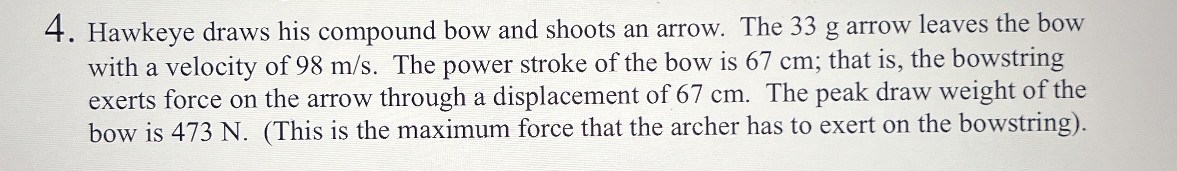 Hawkeye draws his compound bow and shoots an