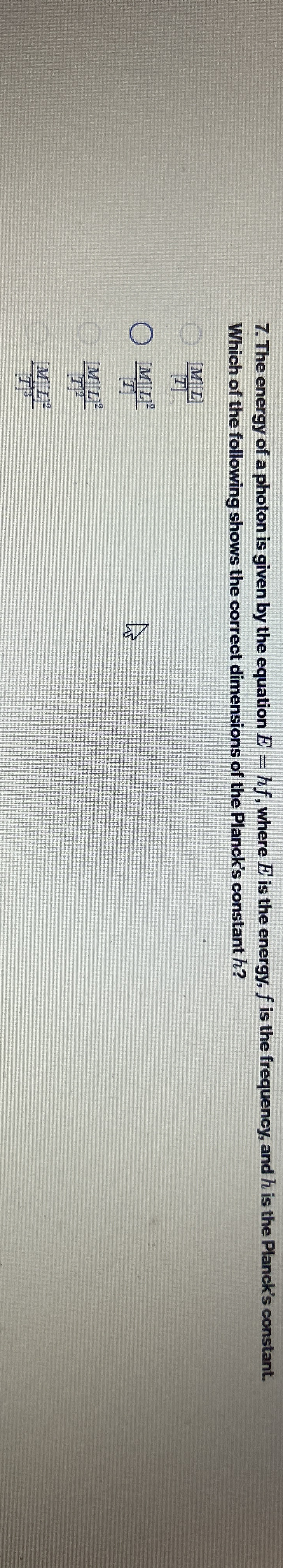 The energy of a photon is given by the equation E