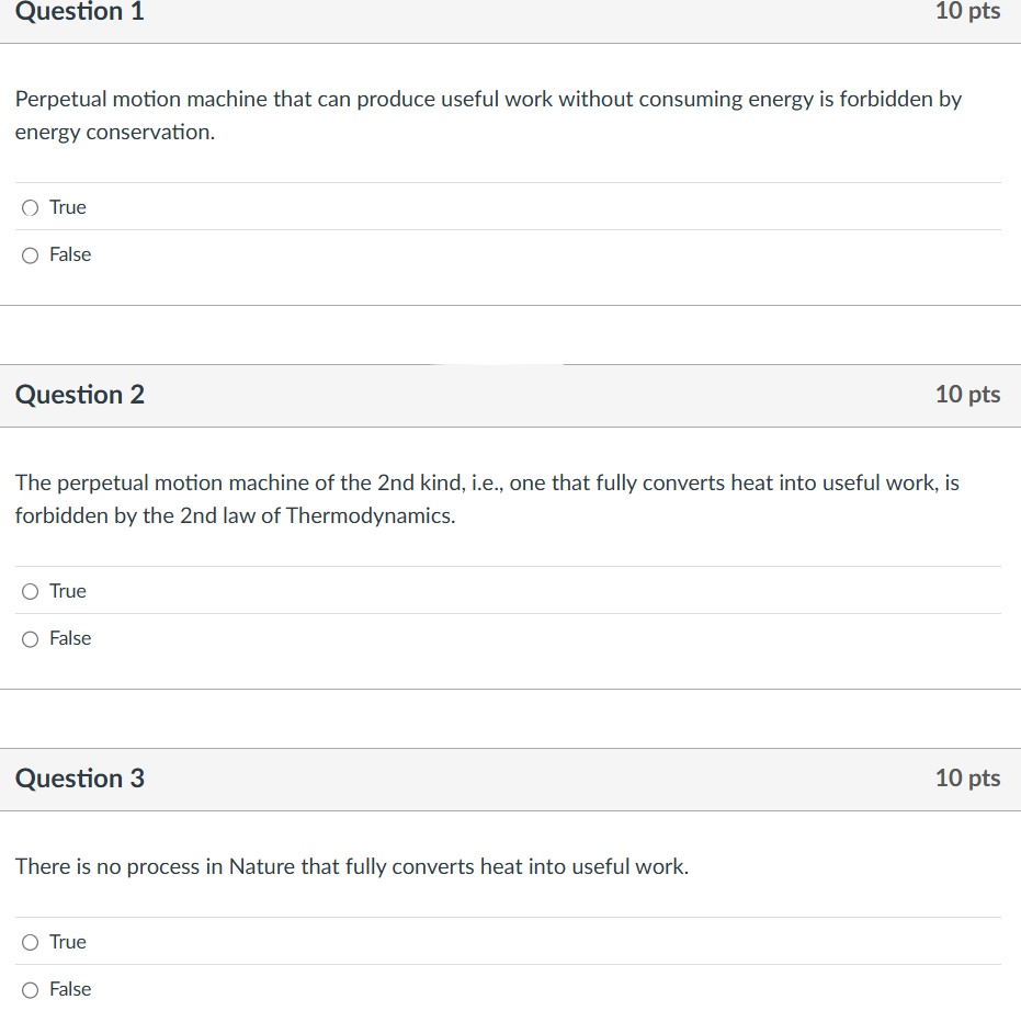 Question 1 Perpetual motion machine that can