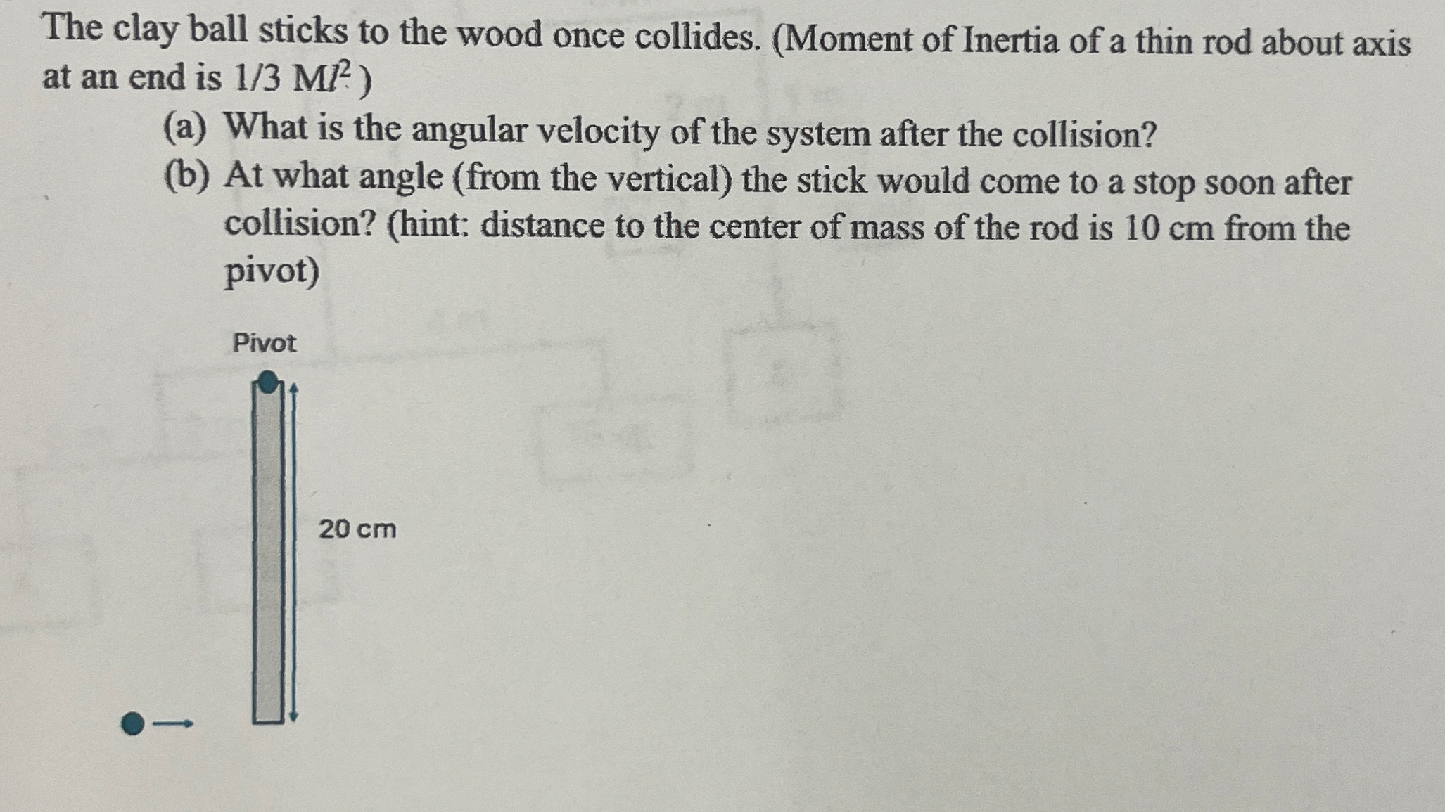 A 5 0 g clay ball is moving straight toward the
