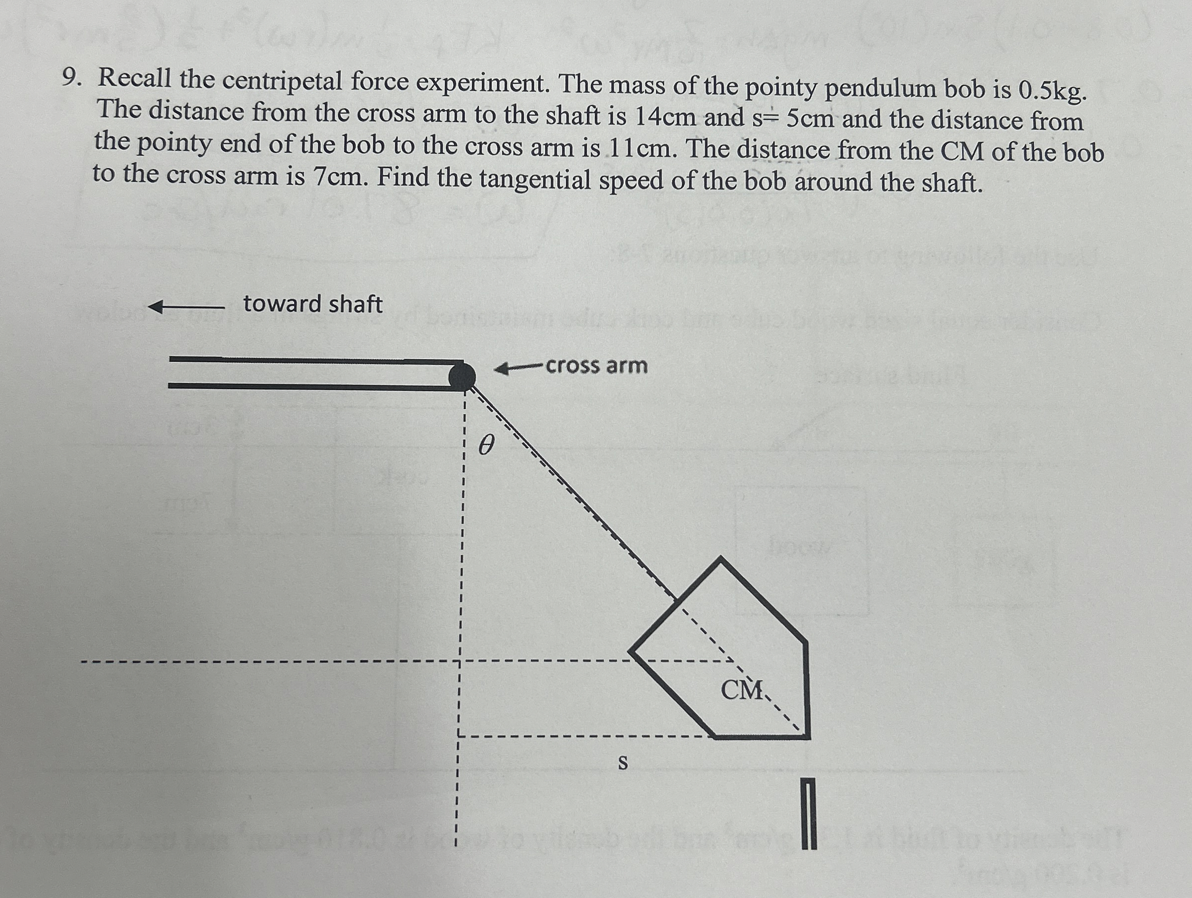 Recall the centripetal force experiment. The mass
