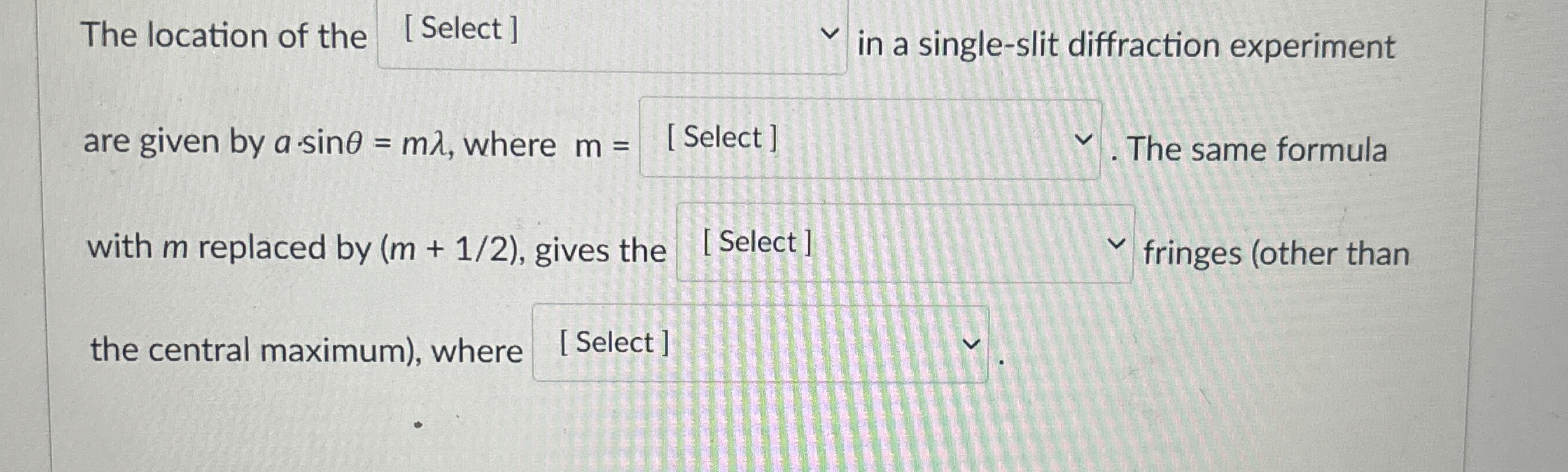 The location of the in a single - slit