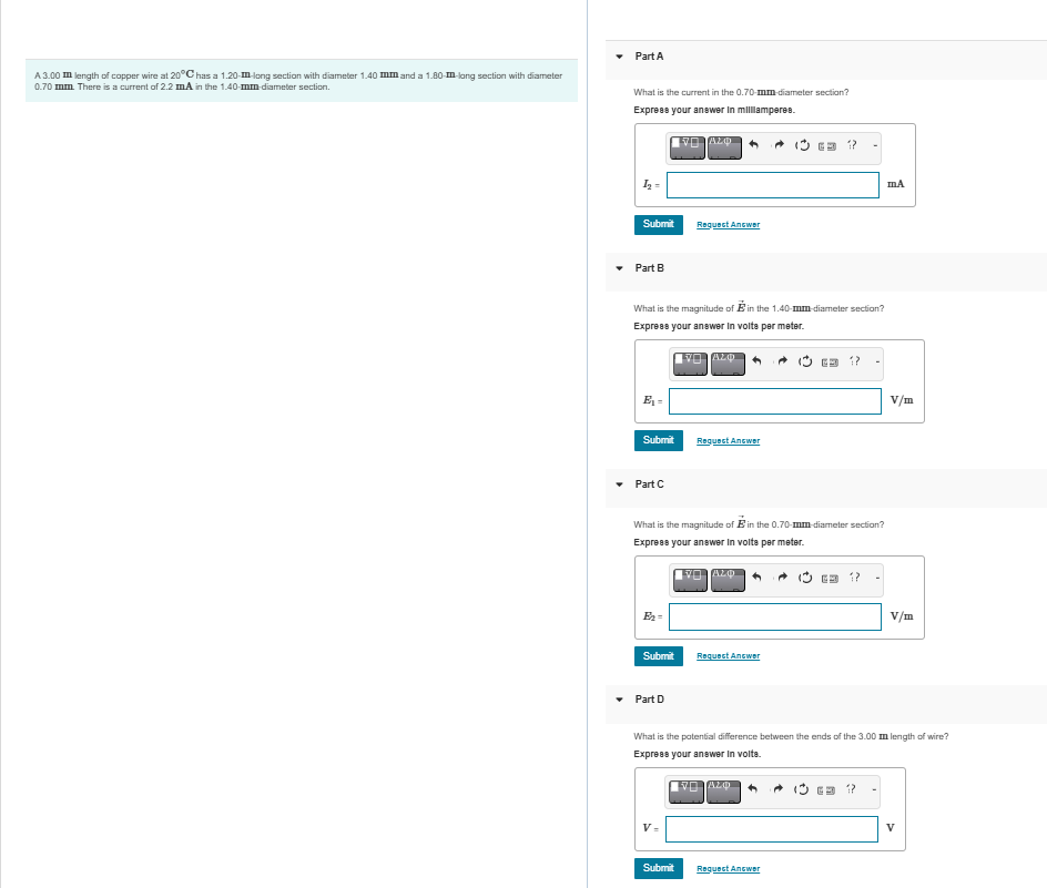 A 3 . 0 0 m length of copper wire at \ ( 2 0 ^ {