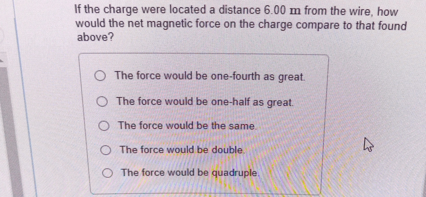 If the charge were located a distance 6 . 0 0 m