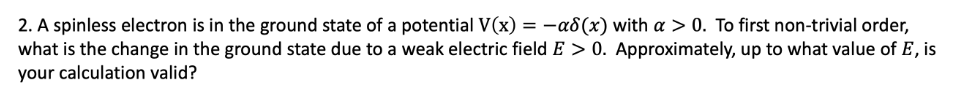 code class = "asciimath" > A spinless electron is