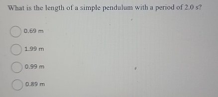 What is the length of a simple pendulum with a