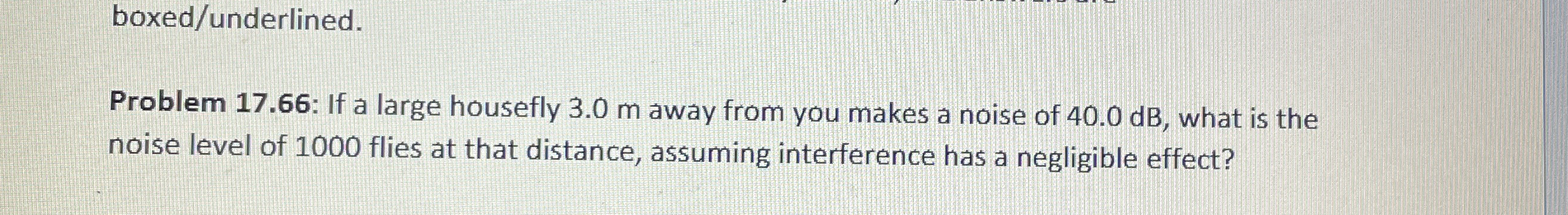 boxed / underlined . Problem 1 7 . 6 6 : If a
