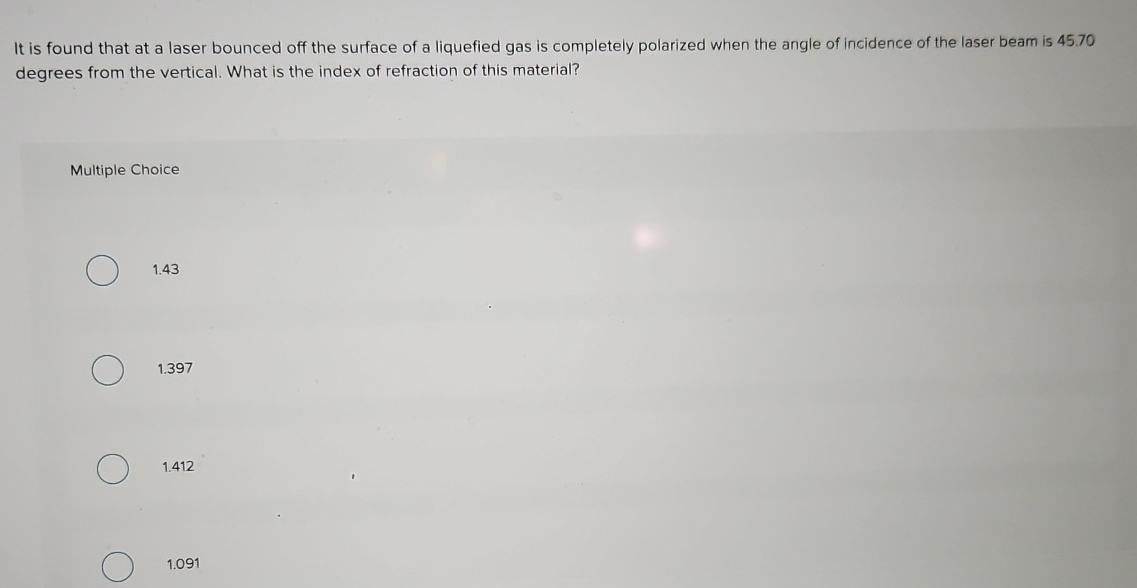 It is found that at a laser bounced off the