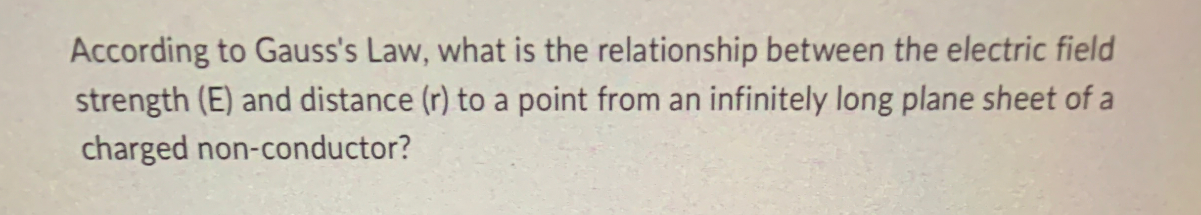 According to Gauss's Law, what is the