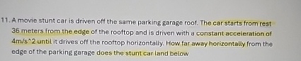 A movie stunt car is driven off the same parking