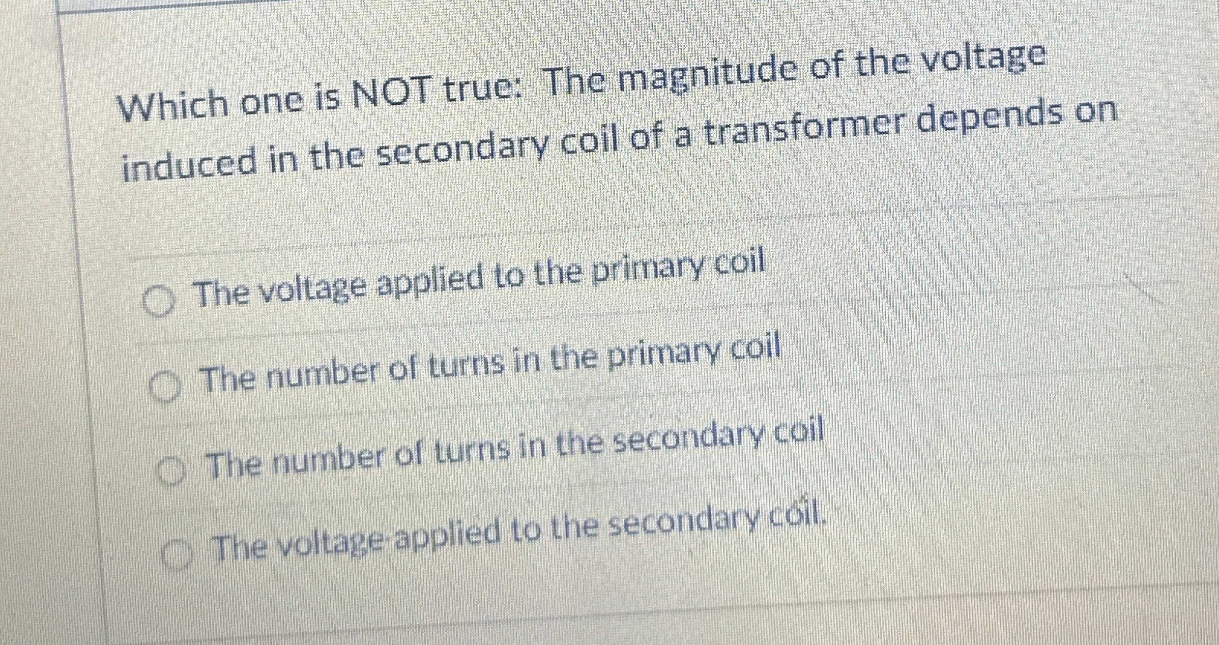 Which one is NOT true: The magnitude of the