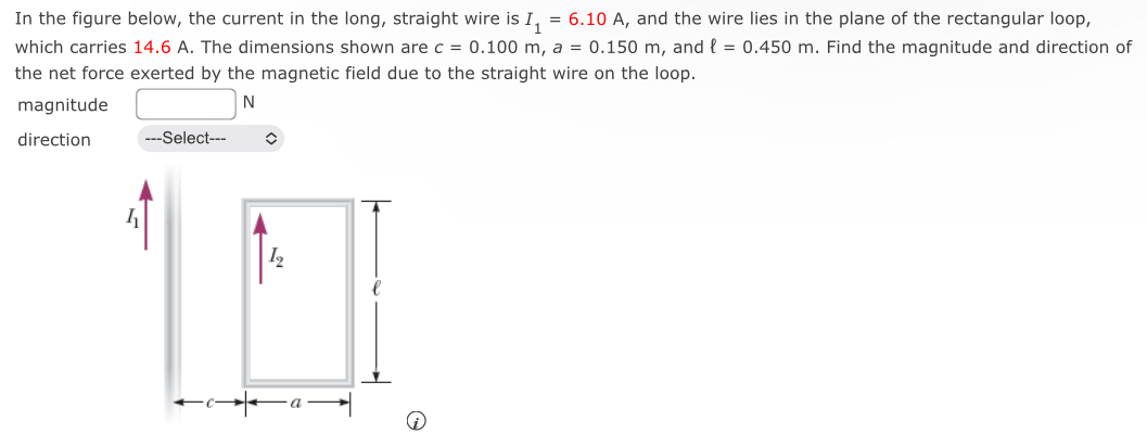In the figure below, the current in the long,